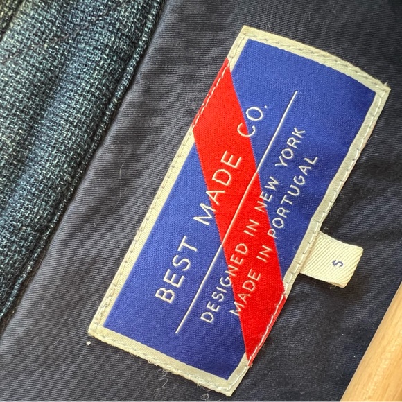 Best Made Co. mens Quilted Jacket Denim in Navy - small - Picture 3 of 7